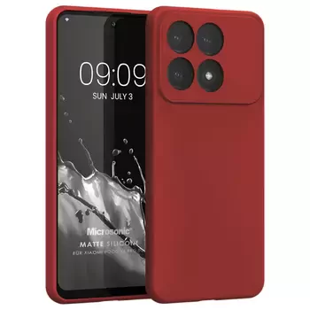 Microsonic Matte Silicone Xiaomi 14T Pro Kılıf Kırmızı