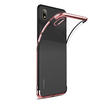 Microsonic Huawei Y5 2019 Kılıf Skyfall Transparent Clear Rose Gold