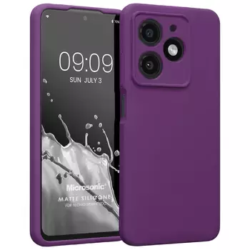 Microsonic Matte Silicone TECNO Spark 20C Kılıf Mor