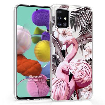 Microsonic Samsung Galaxy A71 Desenli Kılıf Flamingo