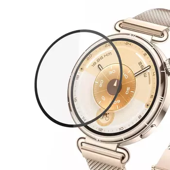 Microsonic Huawei Watch GT 6 41mm Tam Kaplayan Temperli Cam Full Ekran Koruyucu Siyah