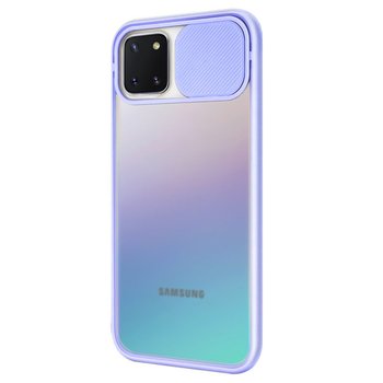 Microsonic Samsung Galaxy A81 Kılıf Slide Camera Lens Protection Lila