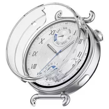 Microsonic Huawei Watch GT 6 41mm Kılıf Ekranı Tam Kaplayan 360 Full Round Soft Silicone Şeffaf