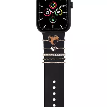 Microsonic Apple Watch SE 2022 44mm Kordon Aksesuarı Heart Charm