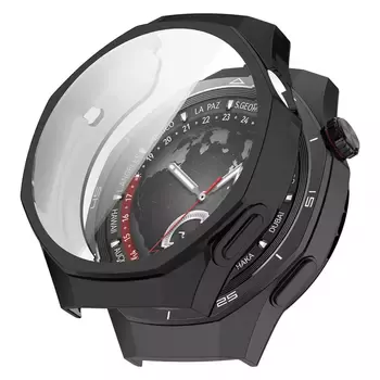 Microsonic Huawei Watch GT 6 Pro 46mm Kılıf Ekranı Tam Kaplayan 360 Full Round Soft Silicone Siyah