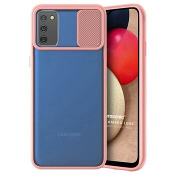 Microsonic Samsung Galaxy A02s Kılıf Slide Camera Lens Protection Rose Gold