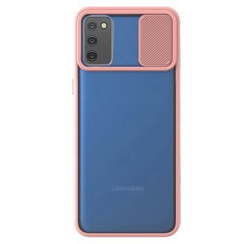 Microsonic Samsung Galaxy A02s Kılıf Slide Camera Lens Protection Rose Gold