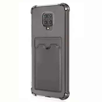 Microsonic Xiaomi Redmi Note 9S Card Slot Shock Kılıf Füme