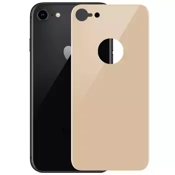 Microsonic Apple iPhone 8 Arka Tam Kaplayan Temperli Cam Koruyucu Gold