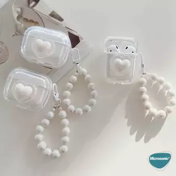 Microsonic Airpods Pro 3 Kılıf Figure Series RosyHeart Şeffaf