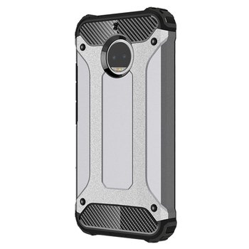 Microsonic Motorola Moto G5S Plus Kılıf Rugged Armor Gümüş