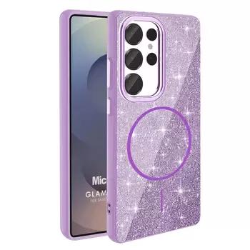 Microsonic Samsung Galaxy S25 Ultra Kılıf GlamGrip Luxe Lila
