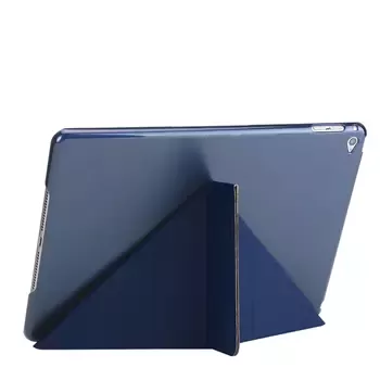 Microsonic Apple iPad Air 2 (A1566-A1567) Folding Origami Design Kılıf Lacivert