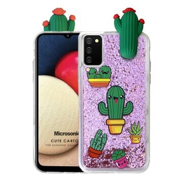 Microsonic Samsung Galaxy A02s Kılıf Cute Cartoon Kaktüs