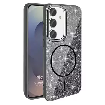 Microsonic Samsung Galaxy S24 FE Kılıf GlamGrip Luxe Siyah