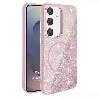 Microsonic Samsung Galaxy S24 FE Kılıf GlamGrip Luxe Pembe