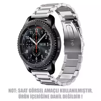 Microsonic Samsung Galaxy Watch 5 44mm Metal Stainless Steel Kordon Gümüş