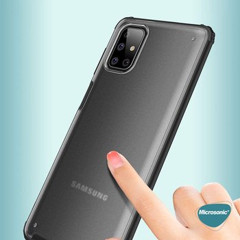 Microsonic Samsung Galaxy M51 Kılıf Frosted Frame Yeşil