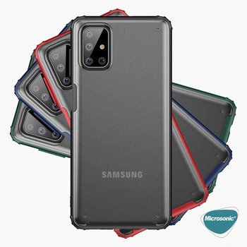 Microsonic Samsung Galaxy M51 Kılıf Frosted Frame Yeşil