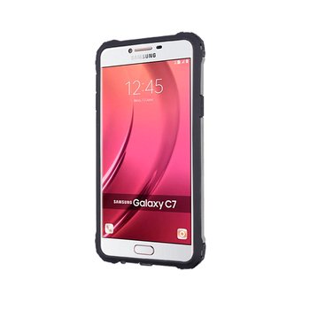 Caseup Samsung Galaxy C7 Kılıf Tank Gümüş