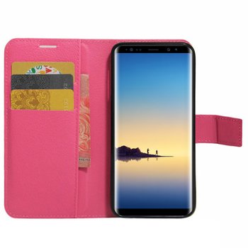 Microsonic Samsung Galaxy Note 8 Cüzdanlı Deri Kılıf Pembe