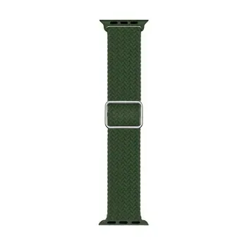 Microsonic Apple Watch Series 9 45mm Kordon Knitted Fabric Loop Koyu Yeşil