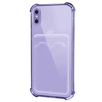 Microsonic Apple iPhone X Card Slot Shock Kılıf Lila