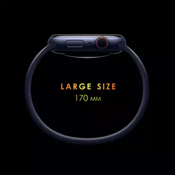 Microsonic Apple Watch Series 8 45mm Kordon, (Large Size, 170mm) New Solo Loop Koyu Yeşil