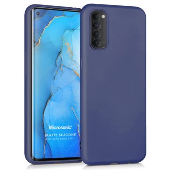 Microsonic Oppo Reno 4 Pro Kılıf Matte Silicone Lacivert