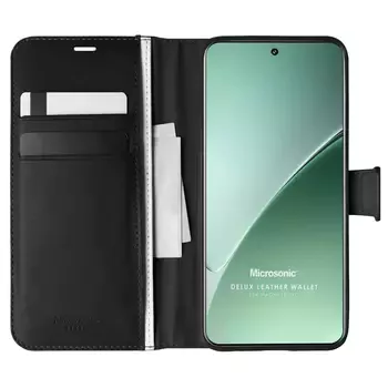 Microsonic Xiaomi 15 Pro Kılıf Delux Leather Wallet Siyah