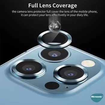 Microsonic Apple iPhone 14 Pro Tekli Kamera Lens Koruma Camı Siyah