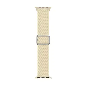 Microsonic Apple Watch Series 9 45mm Kordon Knitted Fabric Loop Bej