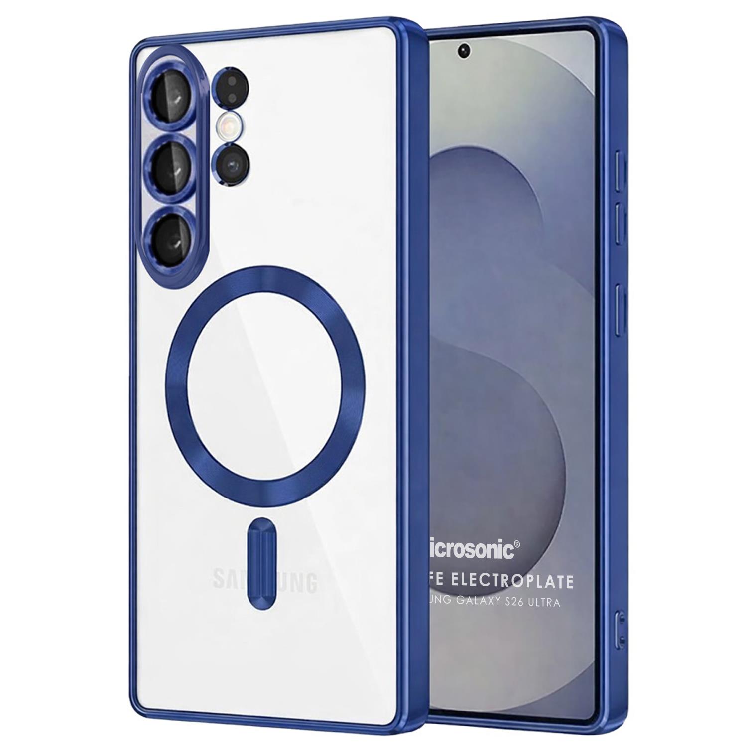 Microsonic Samsung Galaxy S26 Ultra Kılıf MagSafe Luxury Electroplate Lacivert