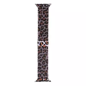 Microsonic Apple Watch Series 8 45mm Kordon Luxe Metal Leopard Lila