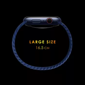 Microsonic Xiaomi Watch S1 Pro Kordon, (Large Size, 165mm) Braided Solo Loop Band Koyu Yeşil