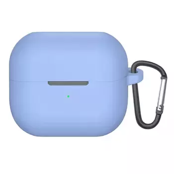 Microsonic Samsung Galaxy Buds 3 FE Kılıf Askılı Mat Silikon Mavi