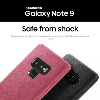 Microsonic Samsung Galaxy Note 9 Kılıf Alcantara Süet Koyu Pembe