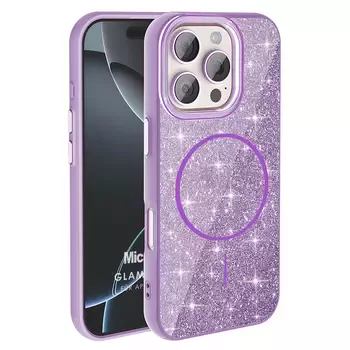 Microsonic Apple iPhone 16 Pro Max Kılıf GlamGrip Luxe Lila