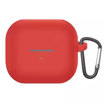 Microsonic Samsung Galaxy Buds 3 FE Kılıf Askılı Mat Silikon Kırmızı