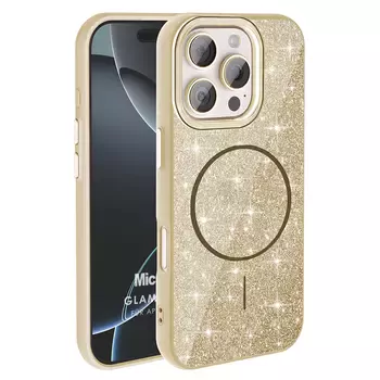 Microsonic Apple iPhone 16 Pro Max Kılıf GlamGrip Luxe Gold