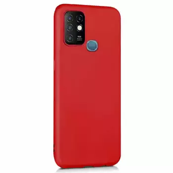 Microsonic Matte Silicone Infinix Hot 10 Kılıf Kırmızı