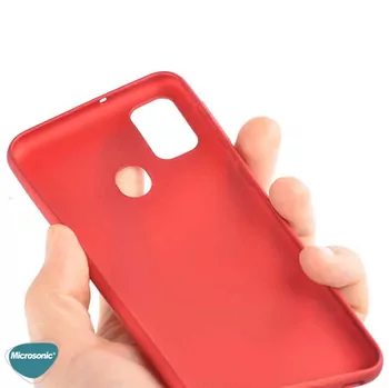 Microsonic Matte Silicone Infinix Hot 10 Kılıf Kırmızı