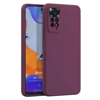 Microsonic Matte Silicone Xiaomi Redmi Note 12 Pro 4G Kılıf Mor