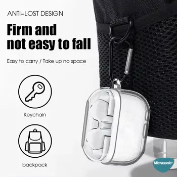 Microsonic Samsung Galaxy Buds 3 FE Kılıf Transparent Clear Soft Şeffaf