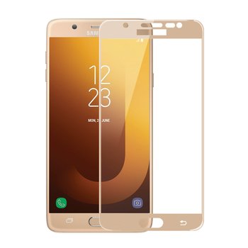 Microsonic Samsung Galaxy J7 Max Kavisli Temperli Cam Ekran Koruyucu Film Gold