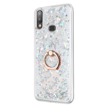 Microsonic Samsung Galaxy A10s Kılıf Glitter Liquid Holder Gümüş