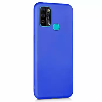 Microsonic Matte Silicone Infinix Hot 9 Kılıf Mavi