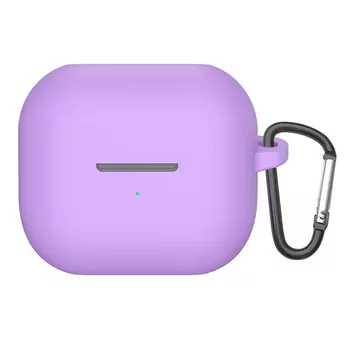 Microsonic Samsung Galaxy Buds 3 FE Kılıf Askılı Mat Silikon Lila