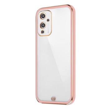 Microsonic OnePlus 9 Kılıf Laser Plated Soft Pembe