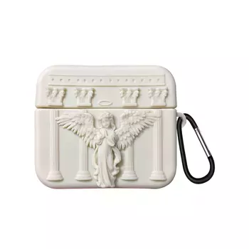 Microsonic Airpods 4.Nesil / ANC Kılıf Cartoon Figürlü Silikon Praying Angel Bej